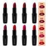 Bissú Labiales Bissu Humectantes Tonos Rojos Oscuros 8 Piezas