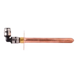 SharkBite EvoPEX Pipe 1/2 Inch x 8 Inch Copper Stub Out Elbow, Push to Connect Fitting, PEX Pipe, K25815A