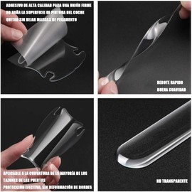 RUGNADOO Protectores para Manija de Puerta de Coche 8pcs, Protectores contra ArañAzos para Puerta del Auto en 3D, Autoadhesivo Impermeable, Adecuado para AutomóViles, Todoterrenos, Deportivos
