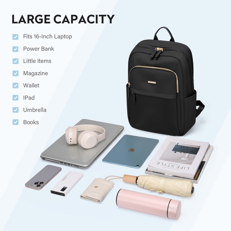 GOLF QUALITY Hiking Travel Backpack for Women Casual Business Weekender