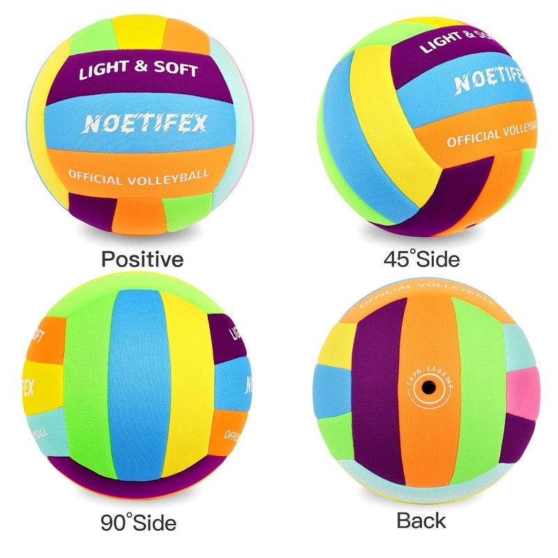 Noetifex Soft Volleyball-Super Soft Fabric Light Volleyball for Indoor Practice