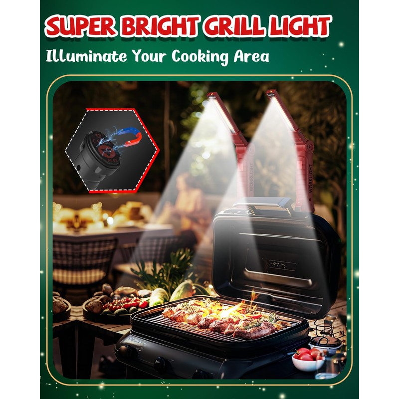 Coquimbo Tool for Men,Electric LED Work Light Grill Light Flashlight