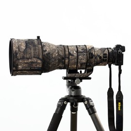 Rolanpro Waterproof Lens Cover for Nikon Z 400mm F2.8 TC VR S Rain Cover Lens Protective Sleeve Case Clothing-#11 Wilderness camo