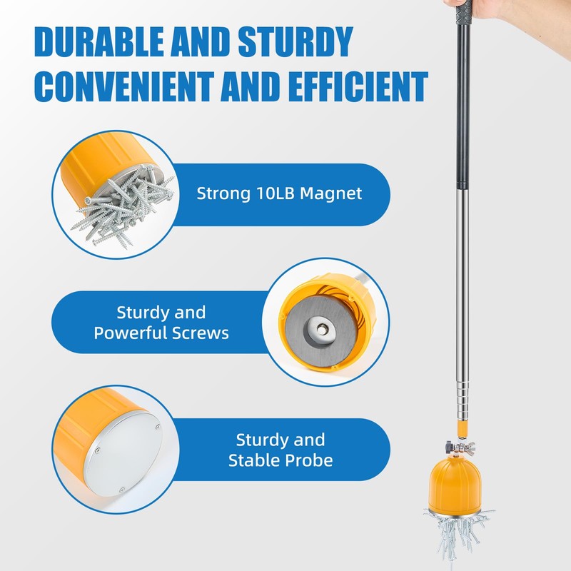 Magnetic Pickup Tool, 180° Rotating Head, 10LB Heavy Duty Magnet