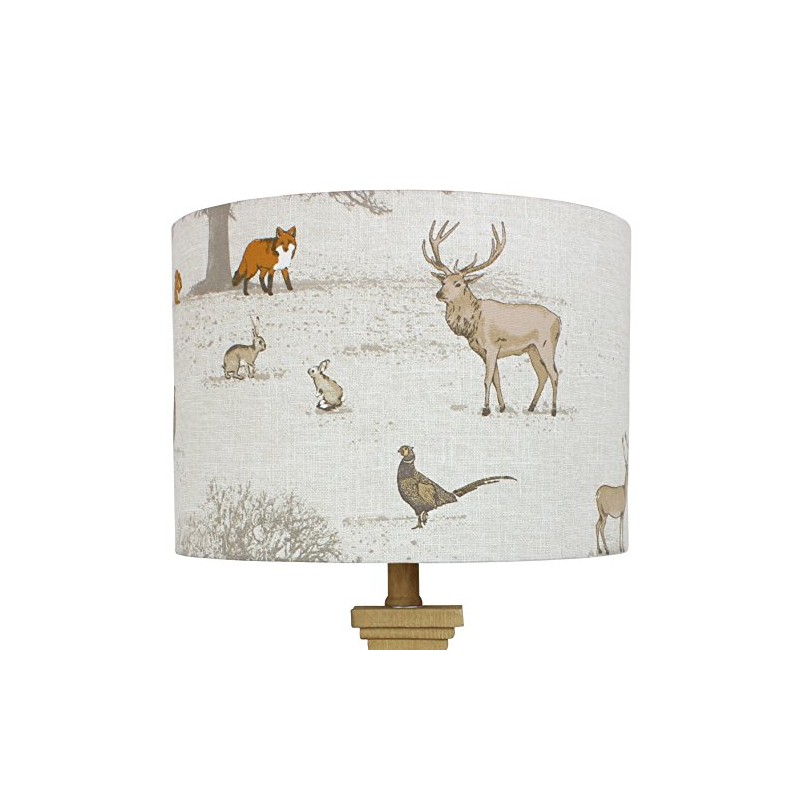 Tatton Woodland Fox Pheasant Stag Lampshade (30cm Lamp Fitting)