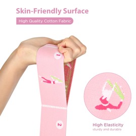 AiQInu Elastico Fasce di Resistenza, Elastici Fitness Yoga Stretching Band con 11 Loops, Versione Allargata, con 22 icone di Attività, Fasce Elastiche Fitness per Yoga Pilates Fitnesse Stretching