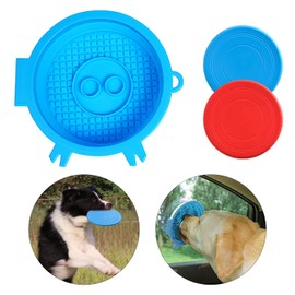 SUNERIC Dog Lick Mat with Strong Suction Cups, 2 Pack Dog Licking Pads for Stress Crate Anxiety, Silicone Set Slow Feeder Mats Small for Training, Bath, Grooming (Collapsible Shape-3)