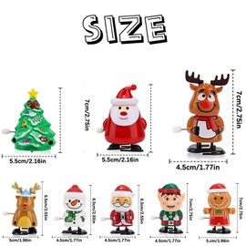 XineYuor XinYouer Christmas Wind Up Toy, 10 Pieces Christmas Wind Up Toy for Children, Christmas Party Gifts for Birthday, Wind Up Toy for Christmas Party Favour