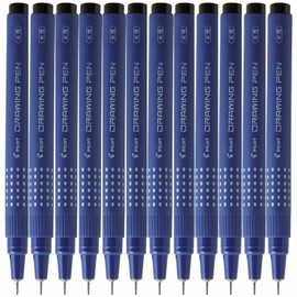 Pilot DR Drawing Pen 01 0.28 mm Tip - Black, Box of 12