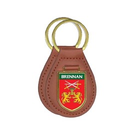 Historic Families Brennan Family Shield Crest Coat of Arms Key Ring