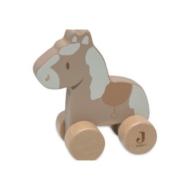 Jollein Holzspielzeug - Pferd auf Rädern - Ab 6 Monaten - 100% FSC Zertifiziert