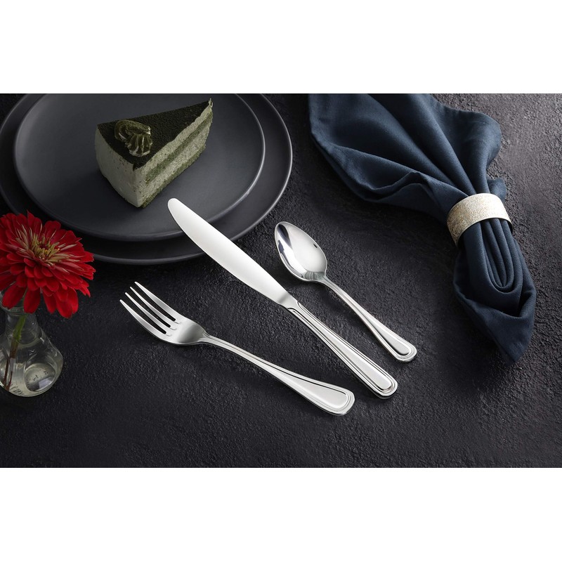 New Star Foodservice 58864 Slimline Pattern, 18/0 Stainless Steel, 36-Piece