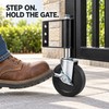 4-Inch Spring-Loaded Swing Gate Caster Wheel with Rubber Tire and