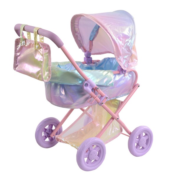 Olivia's Little World Baby Doll Stroller, 2-in-1 Doll Pram Buggy