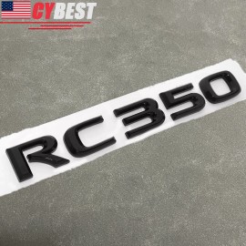 For RC350 Trunk Lid RC 350 Letter Badge Emblem Car Replace F-Sport Gloss Black