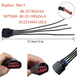 HVAC Blower Motor Resistor Connector Wire Harness Pigtail, AC Fan Blower Wire Assembly Compatible with Ford Expedition 2010-2017,F-150 2010-2014,Lincoln Navigator 2011-2017 Replace# WPT688