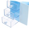 WOONEKY Multipurpose Drawer Style Cosmetic Organizer Multi-Grid Storage Case for