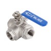 Stainless Steel SUS304 Pipe T Port Ball Valve Three Way