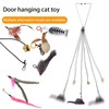 Hanging Interactive Cat Toy with 6 Piece Replaceable Toys Bouncing