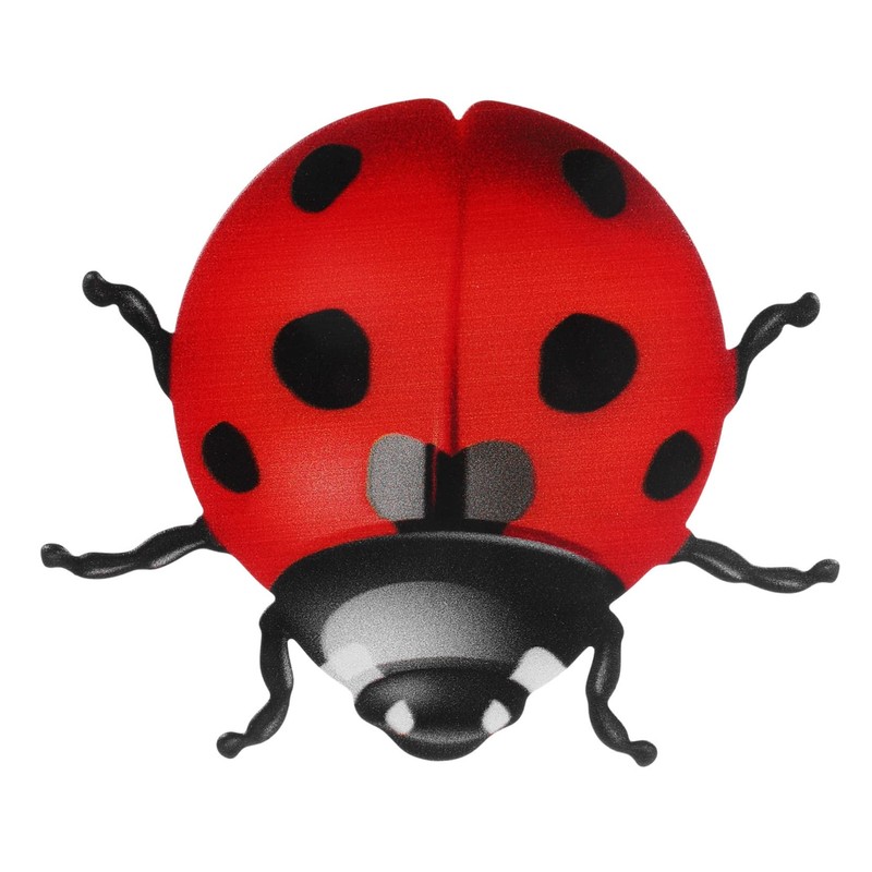 Kichvoe 4pcs Ladybug Wall Sculpture Spring Decor Metal Ladybug Garden