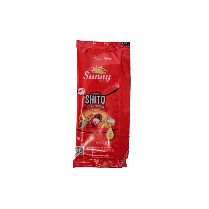 Sunny Hot Shito Pepper Sauce, 24 Sticks, 720g, Individual Packets