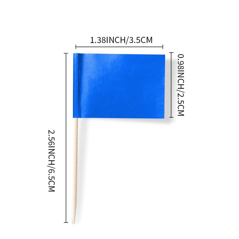 Mflagperft Blank Toothpick Flags Labeling Marking Flag Small Mini Stick