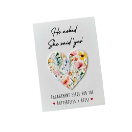 Engagement seeds | Gift for an engagement | Wildflower seeds gift | Let love grow gift | He asked she said yes gift