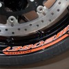 Set Felgenrand Aufkleber Orange Compatible with KTM 1390 Super Adventure