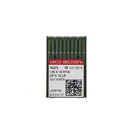 GROZ-BECKERT RTW Leather Sewing Needles 135 x 16 mm with Round Piston and Cutting Tip for Industrial Sewing Machines (Nm. 120/19) Pack of 10