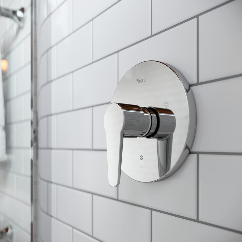 Pfister R890600 Pfirst Modern 1-Handle Shower Trim Only Less Showerhead,