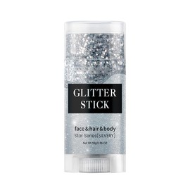 Silver Body Glitter Stick,Holographic Sequins Paint Sparkling Face Glitter for Women Face/Body/Hair/Eyes/Lip Glitter Makeup.