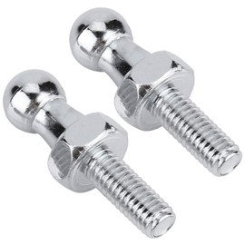Ball Stud, Fydun 2 Pieces Ball Bolts Galvanised Steel 10 mm Car Ball Stud Bolts M6 Kit Stips for Gas Struts Bonnet with Ball Ends
