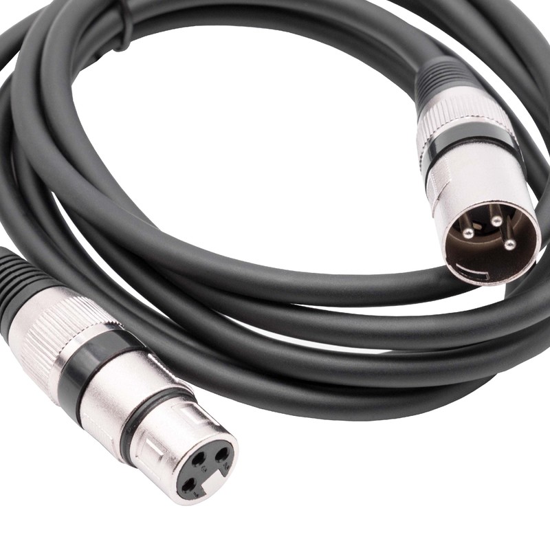 vhbw DMX Cable XLR Male to XLR Female Compatible with