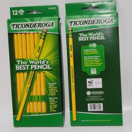 Ticonderoga #2 HB Pencils 12-Pack Premium Wood Graphite Pencils With Latex-Free