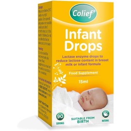 Colief 3 X 15ml - Colief Infant Drops | Lactase Enzyme Drops | Natural Colic Relief for Babies | Reduces Bloating, Wind and Crying.