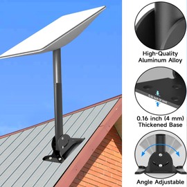 Starlink V2 Halterung, StarLink V2 Wandmontage, für die Starlink V2 Pole Mount,Einstellbare Starlink Dishy V2 Dachhalterung, Verstellbare Starlink V2 Mount Adapter, Wasserdicht