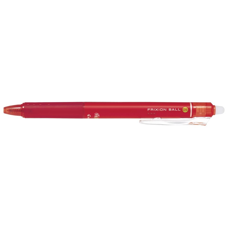 PILOT PLFBK69EF3R Frixion Ball Knock, 0.5mm, Red, 3 Pieces