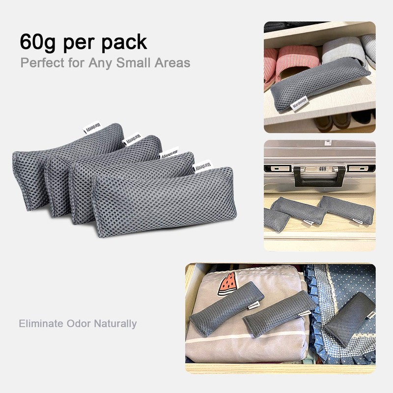 12 Pack Charcoal Shoe Deodorizer Bags inserts, Shoe Odor Eliminator,Drawer