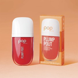 POP Beauty Plump Pout Watermelon Wow - Aceite Labial Voluminizador, Brillo Labial Hidratante, Brillo Labial Nutritivo De Larga Duración, No Pegajoso