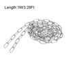 sourcing map Stainless Steel 304 Hardened Proof Coil Chain 1m