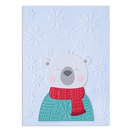 Sizzix Christmas Thinlits Die Set & Embossing Folder Cozy Bear