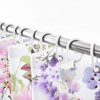 BECAN Floral Shower Curtain, Purple Wisteria Flower Polyester Fabric Waterproof