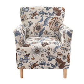 CRFATOP Printed Mid Century Modern Banquet Armchair Slipcover 1 Piece Accent Chair Covers with Arms Soft Chair Slipcovers for Living Room Arm Chair Furniture Protector Office Reception Reading,42