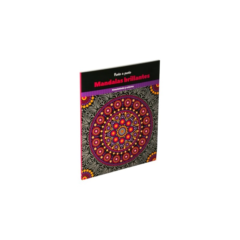 Libro para colorear mándalas brillantes: Punto a punto