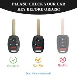 OFF WE GO for Honda Key Fob Cover, Premium Soft TPU Full Protection Key Fob Case Compatible with Honda Accord Civic CR-V EX Pilot Smart Remote Keyless Key Shell Holder (Gold White)