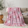 YeeJu Christmas Large Throw Blanket Pink Christmas Santa ClausThrow Blanket