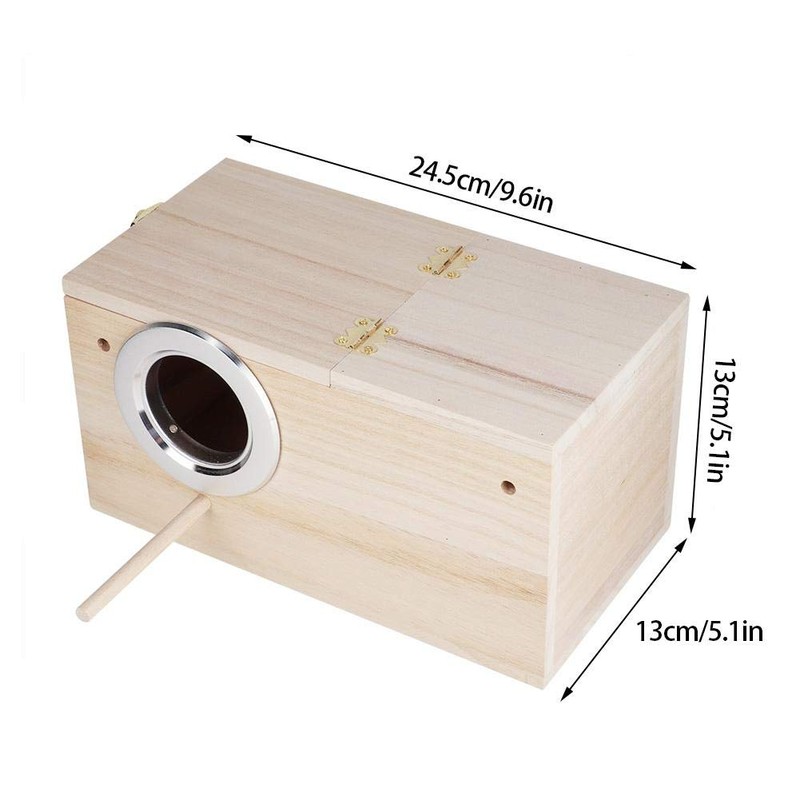 Sheens Bird Breeding Box, Natural Wood Small Bird Nest for