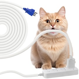 UOMTFAI Cord Protector for 1 Cord 6.6ft 3/10 Inch, Flexible Cord Protectors from Pets No Chew Cable Management Cable Sleeve, Cable Organizer Cord Cover for USB Power Cords Audio and Video Cords