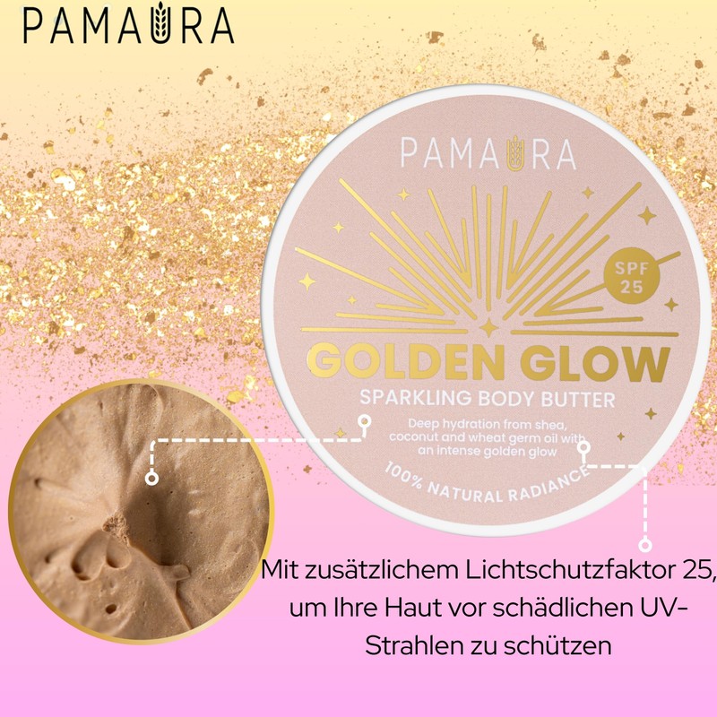 Pamaura Sparkling Body Butter with Wheat Germ Oil and Double