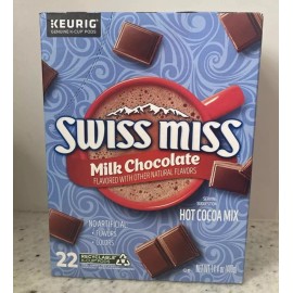 Swiss Miss Milk Chocolate Hot Cocoa K-Cups, 22 Count In Box Genuine KEURIG Pods